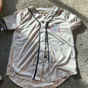 Kids Cream Baseball Shirt